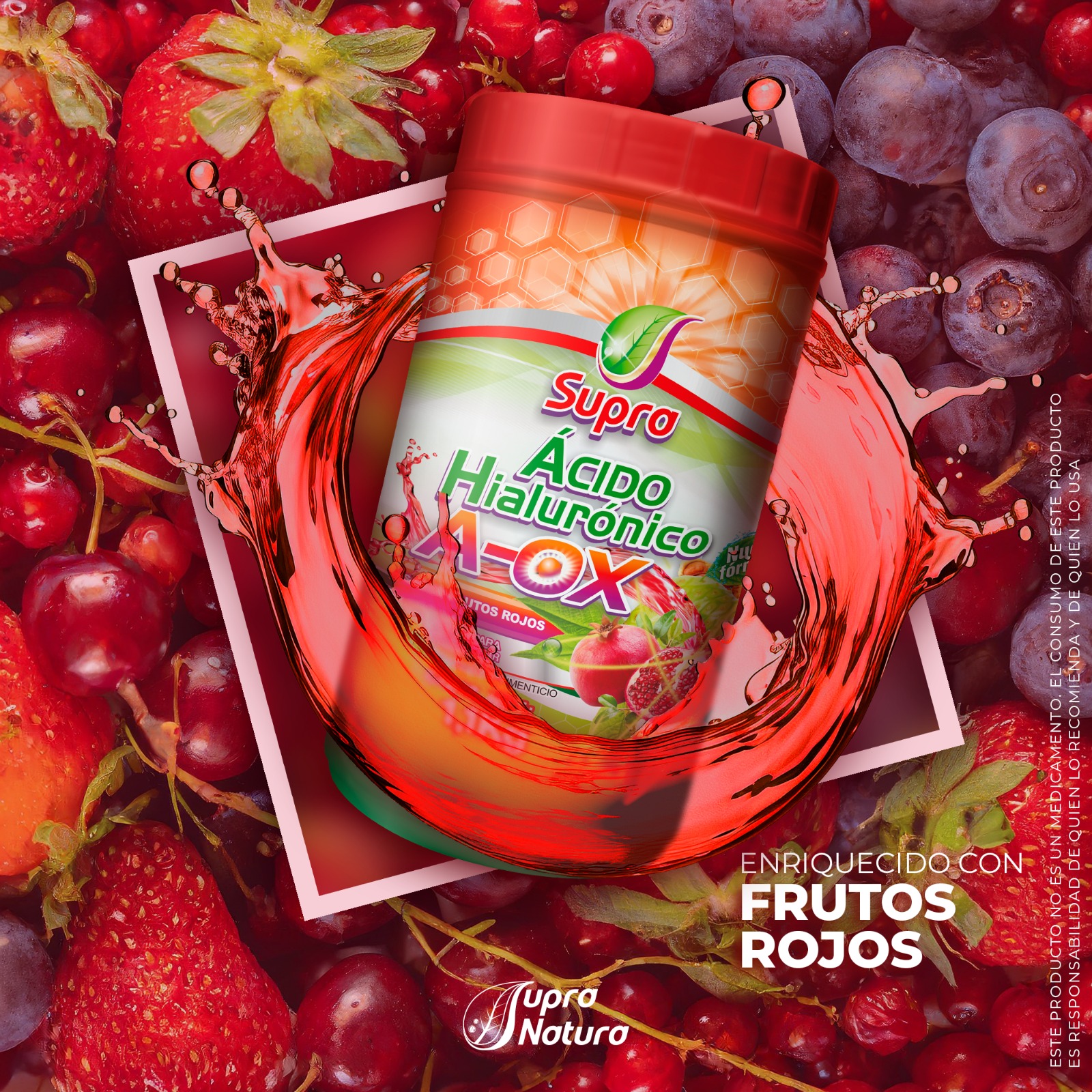 Ácido Hialurónico 1-OX Supro – Frutos Rojos