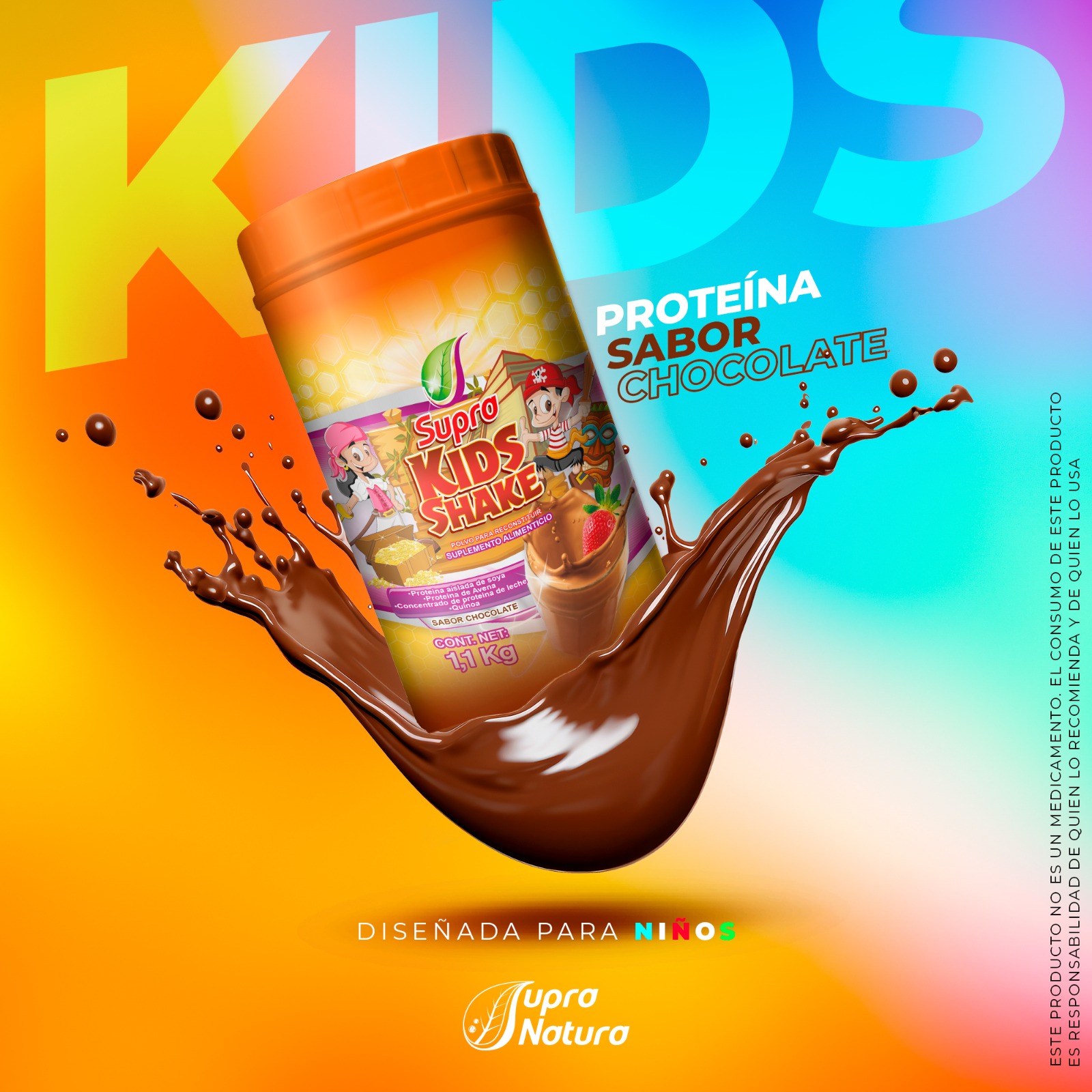 Kids Shake Supro – Proteína sabor chocolate